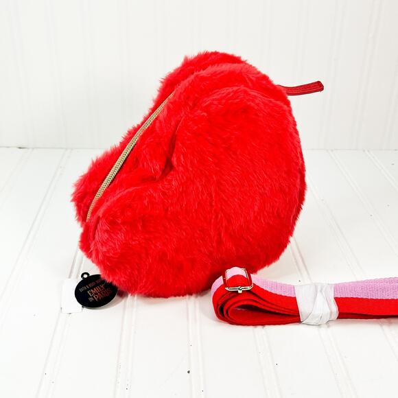 Bath & Body Works Emily In Paris Red Heart Shaped Cross Body Bag make up bag New - Picture 5 of 7